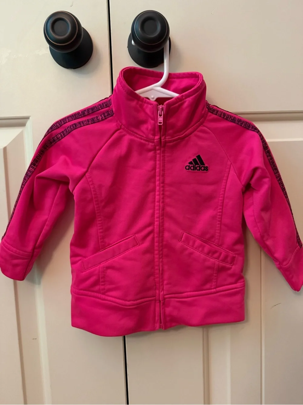 adidas Hot Pink Infant Zip Jacket